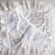 Luxury Satin Christening Blanket Set with Embroidery, Keepsake Pouch & Angel Wing Socks